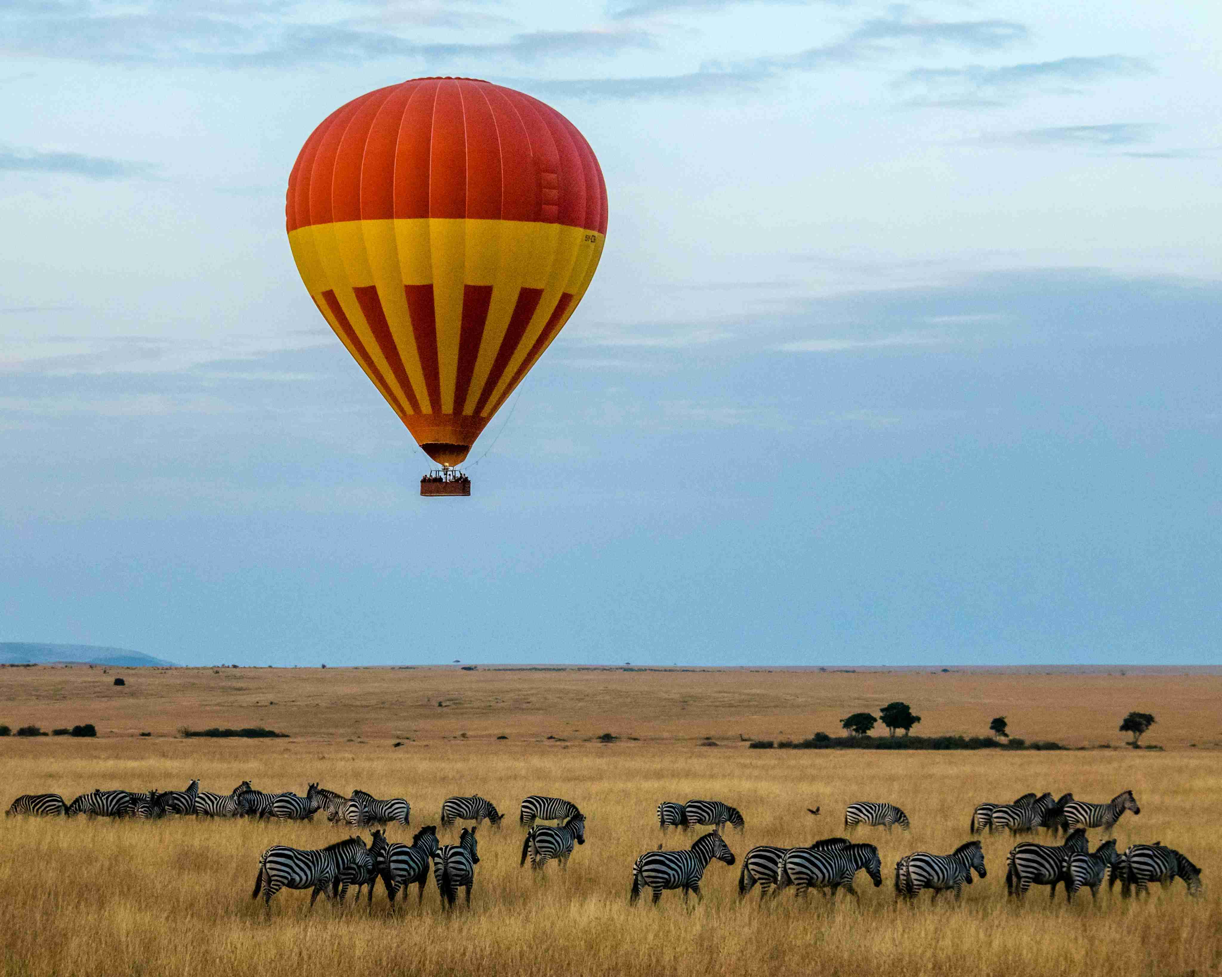 Hot air balloon over the Mara